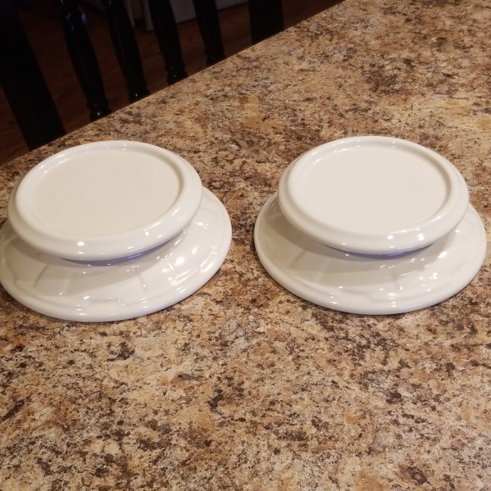 LONGABERGER POTTERY CANDLE HOLDERS